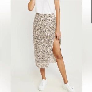 Abercrombie Floral Midi Skirt